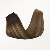 Karamellblond-Balayage (4/27/4) Profi-Haarverlängerung mit Draht