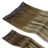 BALAYAGE RUBIO DECOLORADO (3/8/613) EXTENSIONES DE CABELLO PRO Y DE ALAMBRE