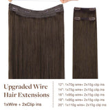 CHOCOLATE BROWN (4) PRO & WIRE HAIR EXTENSION