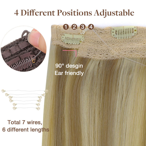 LIGHT BLONDE HIGHLIGHTS (16/22) PRO WIRE HAIR EXTENSION