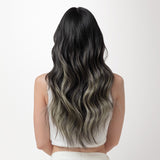 Schwarz bis hellblond Balayage (1B/16/1B) Tape In