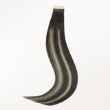 Schwarz bis hellblond Balayage (1B/16/1B) Tape In