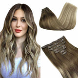 BLEACH BLONDE BALAYAGE (3/8/613) NAHTLOSE CLIP-INS