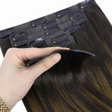 DUNKELBRAUN BALAYAGE (2/6/2) NAHTLOSE CLIP-INS