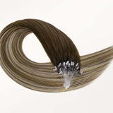 BALAYAGE RUBIO CARAMELO (4/27/4) Extensiones de cabello con punta en I