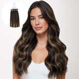 Caramel Blonde Balayage (4/27/4) Double Strands Feather Tip 68g