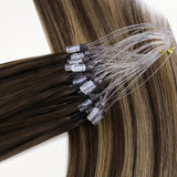 Caramel Blonde Balayage (4/27/4) Double Strands Feather Tip 68g