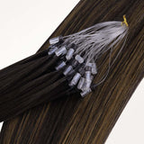 Dark Brown Balayage (2/6/2) Double Strands Feather Tip 68g