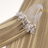 BALAYAGE RUBIO CARAMELO (4/27/4) Extensiones de cabello con punta en I