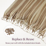 Dark Brown (2) Feather Weft Hair Extension (50g-120g)