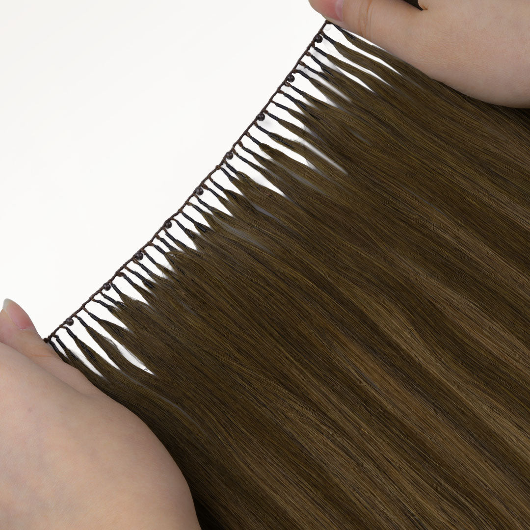 Bleach Blonde Balayage (3/8/613) Feather Weft Hair Extension (50g-60g)-100% Remy Human Hair.