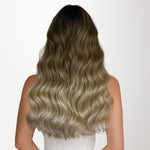 Bleach Blonde Balayage (3/8/613) Feather Weft Hair Extension (50g-60g)-100% Remy Human Hair.