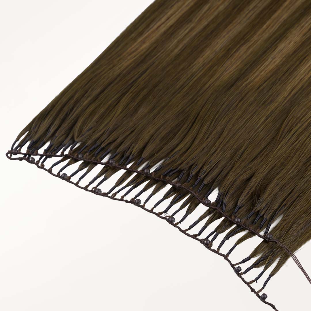 Bleach Blonde Balayage (3/8/613) Feather Weft Hair Extension (50g-60g)-100% Remy Human Hair.