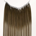 Bleach Blonde Balayage (3/8/613) Feather Weft Hair Extension (50g-60g)-100% Remy Human Hair.