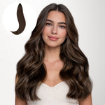 Chocolate Brown (4A) Feather Weft Hair Extension (50g-60g)-100% Remy Human Hair.