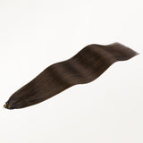 Chocolate Brown (4A) Feather Weft Hair Extension (50g-60g)-100% Remy Human Hair.