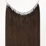 Chocolate Brown (4A) Feather Weft Hair Extension (50g-60g)-100% Remy Human Hair.