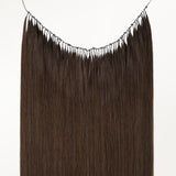 Chocolate Brown (4A) Feather Weft Hair Extension (50g-60g)-100% Remy Human Hair.