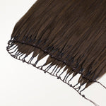 Chocolate Brown (4A) Feather Weft Hair Extension (50g-60g)-100% Remy Human Hair.