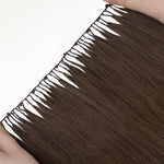 Chocolate Brown (4A) Feather Weft Hair Extension (50g-60g)-100% Remy Human Hair.