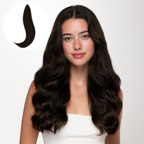 Dark Brown (2) Feather Weft Hair Extension (50g-60g)_100% Remy Human Hair.