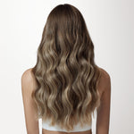 Honey Blonde Balayage (4/26/4) Feather Weft Hair Extension (50g-60g)-100% Remy Human Hair.