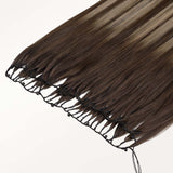 Honey Blonde Balayage (4/26/4) Feather Weft Hair Extension (50g-60g)-100% Remy Human Hair.