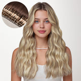 Light Blonde Highlights (16/22A) Feather Weft Hair Extension (50g-120g)