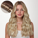 Light Blonde Highlights (16/22A) Feather Weft Hair Extension (50g-120g)