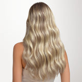 Light Blonde Highlights (16/22A) Feather Weft Hair Extension (50g-60g)-100% Remy Human Hair.