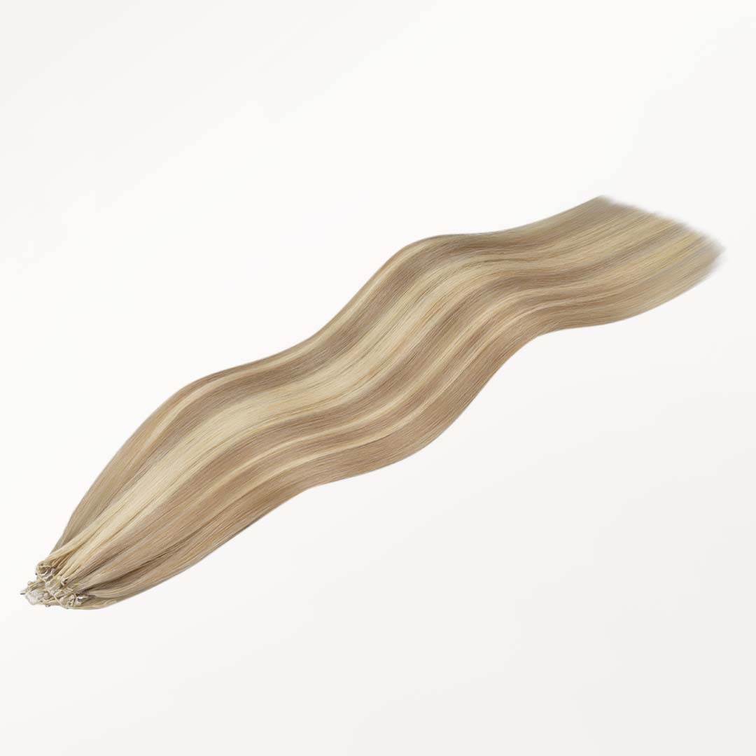 Light Blonde Highlights (16/22A) Feather Weft Hair Extension (50g-60g)-100% Remy Human Hair.