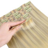 BALAYAGE RUBIO PLATINO (17/22/60) CLIP-INS SIN COSTURAS