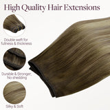 JET BLACK (1) Haarverlängerungen zum Einnähen