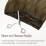 JET BLACK (1) Haarverlängerungen zum Einnähen