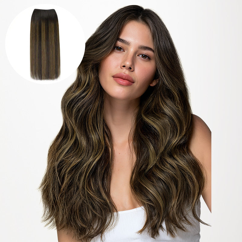 Dark Brown Balayage (2/6/2) Thick Sew-In Weft Hair Extensions (120g-160g)