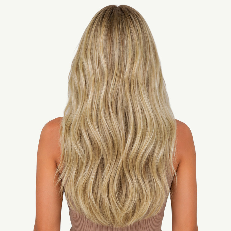  Natural Blonde Balayage (18ET90A) Thick Sew-In Weft Hair Extensions (100g-160g)_100% Remy Human Hair extensions and accessories.