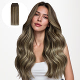 Honey Blonde Balayage (4/26/4) Thick Sew-In Weft Hair Extensions (120g-160g)