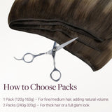 Honey Blonde Balayage (4/26/4) Thick Sew-In Weft Hair Extensions (120g-160g)