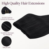 NEGRO AZABACHE (1)Extensiones de cabello de trama cosida