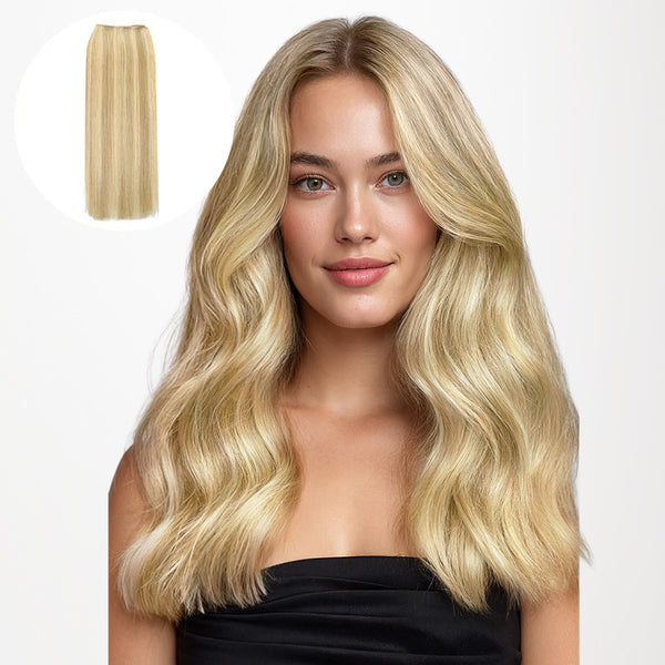 NEW 2 Piece THATHAIR Hair Extensions Light Brown W/Blonde Highlight 16 #AM02. Amazon.com : Weft Hair Extensions Light Brown with Caramel  main image 4
