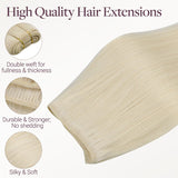 Platinum Blonde (60A) Thick Sew-In Weft Hair Extensions (120g-160g)