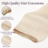 Pure Platinum Blonde (1000) Thick Sew-In Weft Hair Extensions (100g-160g)