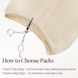 Pure Platinum Blonde (1000) Thick Sew-In Weft Hair Extensions (100g-160g)
