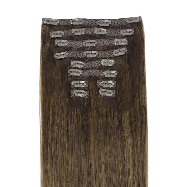 Double Drawn Clip in Hair Extensions 160g-sale