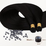 JET BLACK (1) I Tip Haarverlängerungen