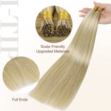 LIGHT BLONDE HIGHLIGHTS (16/22) I Tip Hair Extensions