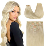 PLATINBLOND (60) NAHTLOSE CLIP-INS