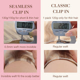 MARRÓN CHOCOLATE (4) CLIP-INS SIN COSTURAS