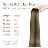 Honey Blonde Balayage (4/26/4) Sew-In Weft Hair Extensions (80g-120g)