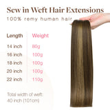 CARAMEL BLONDE BALAYAGE (4/27/4) Einnähende Haarverlängerungen